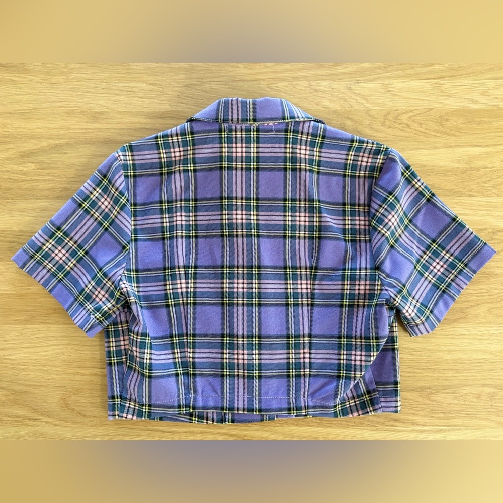 Brandy Melville Cara Skirt & Vivian Top Purple Plaid Matching Set Y2K - Picture 3 of 11